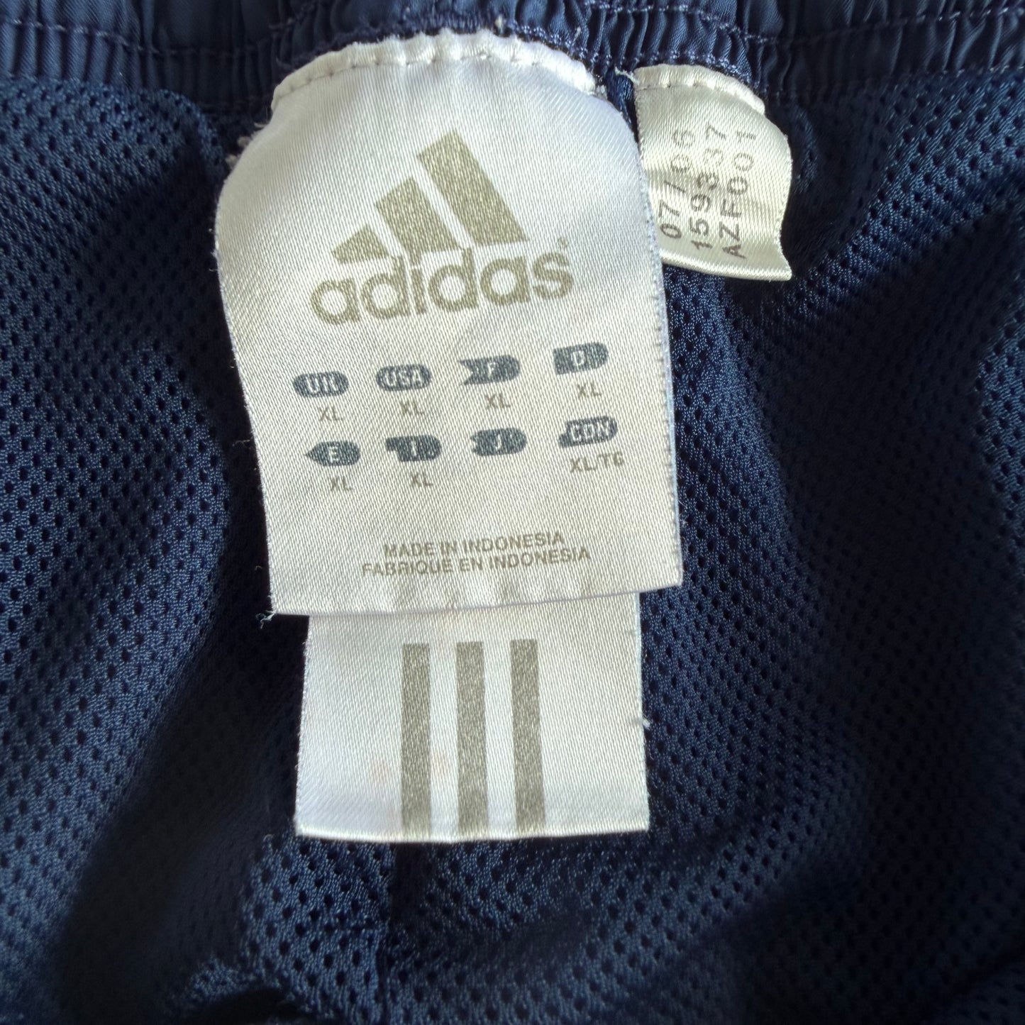 Y2K Adidas Three Stripe Straight Leg Track Pants - L