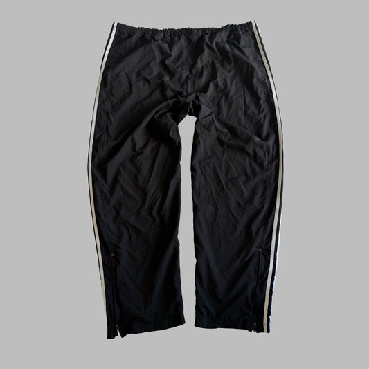 Y2K Adidas Three Stripe Wide Leg Track Pants - XL