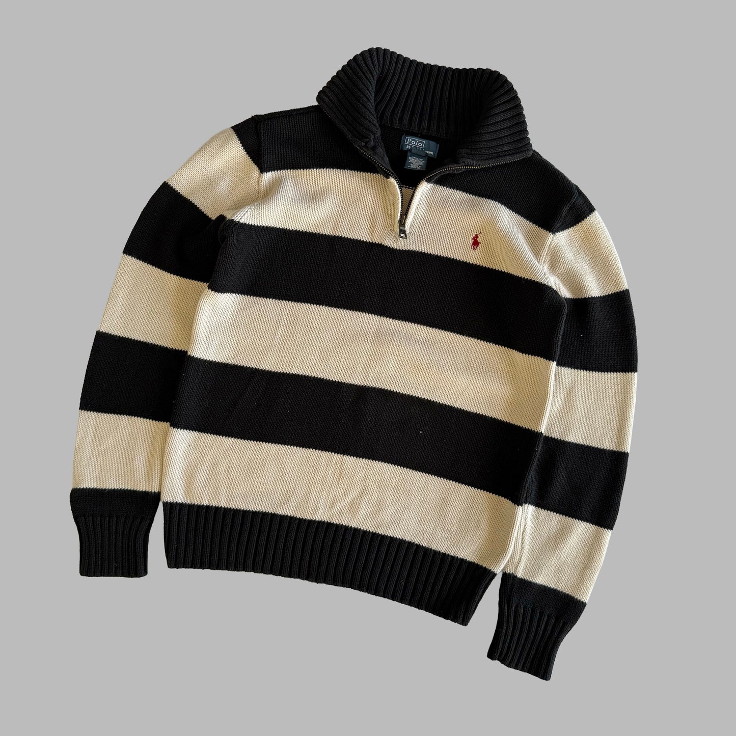 Ralph Lauren Striped Quarter Zip - Small