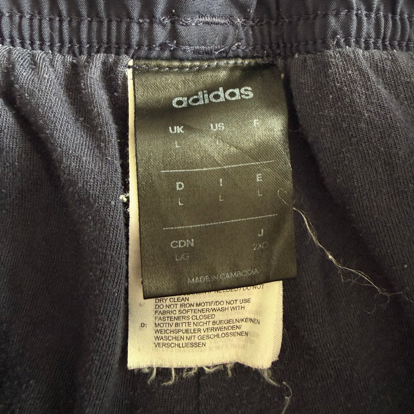 Y2K Adidas Three Stripe Baggy Track Pants - L