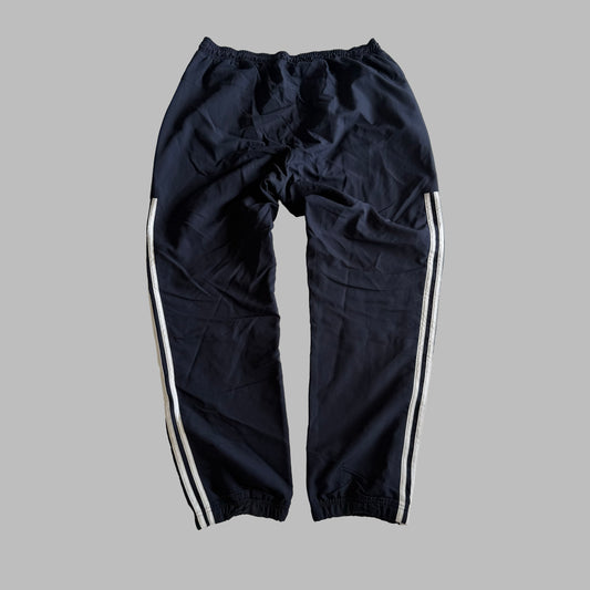 Y2K Adidas Three Stripe Baggy Track Pants - L