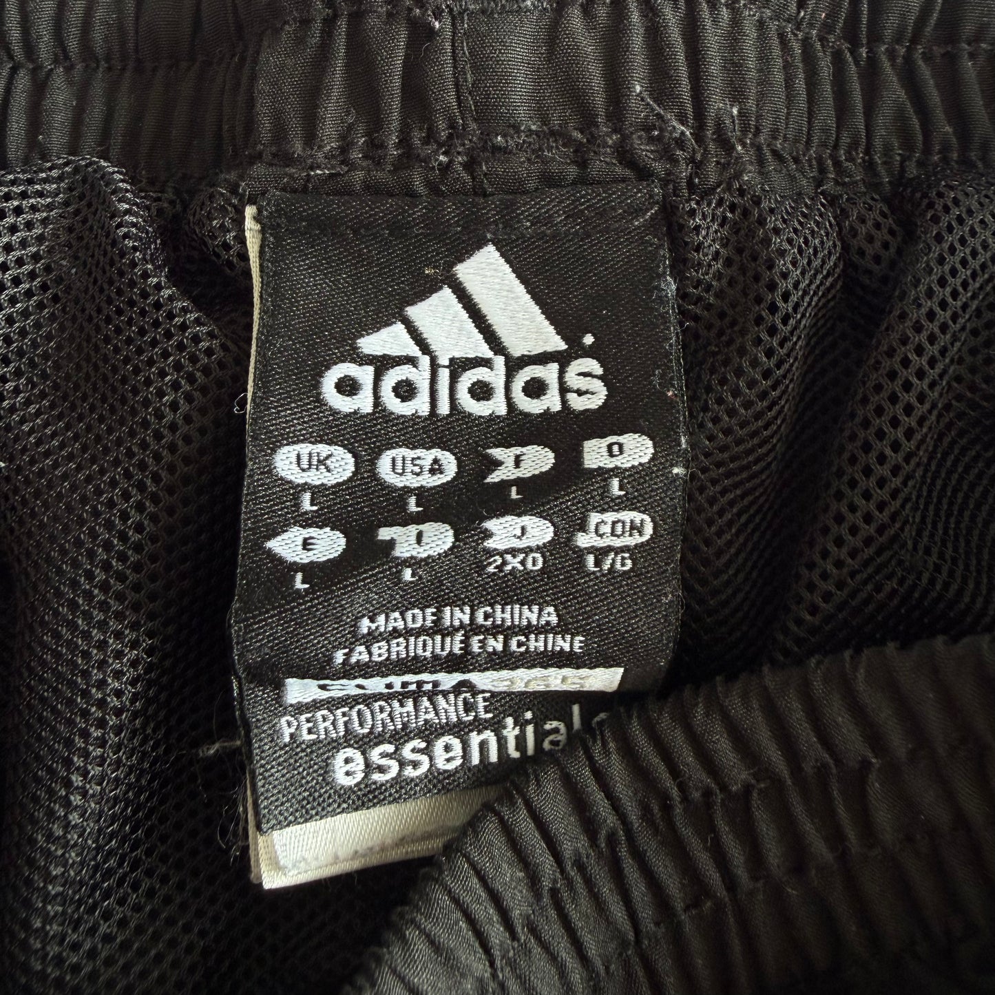 Y2K Adidas Three Stripe Baggy Track Pants - S