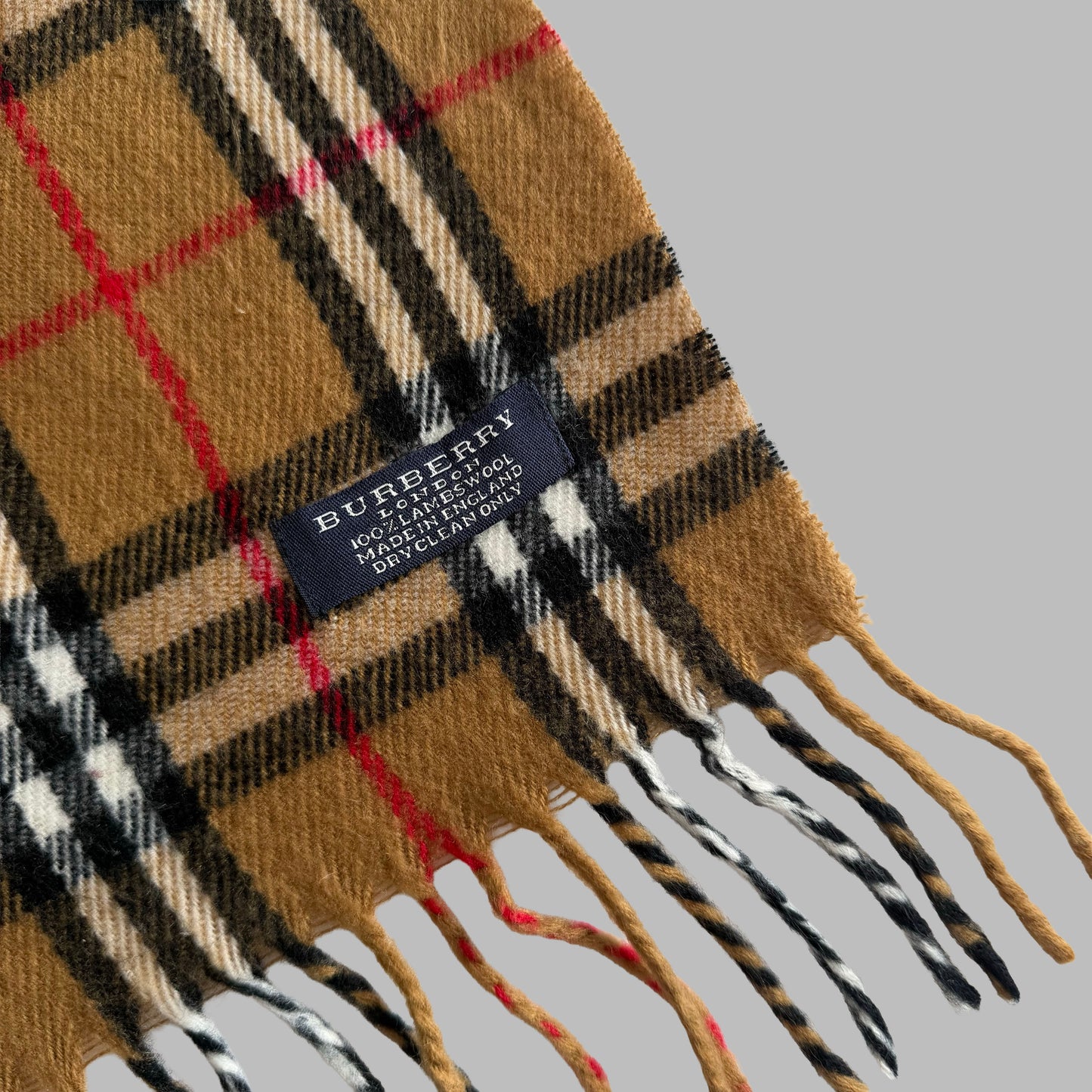90s Burberry Lambswool Nova Check Scarf
