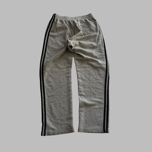 Y2K Adidas Three Stripe Wide Leg Heavyweight Track Pants - S