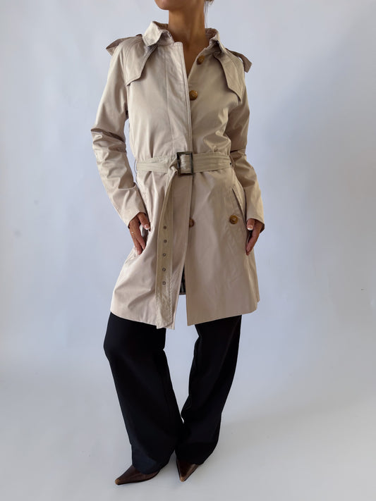 90s Burberry Trench Coat - XS