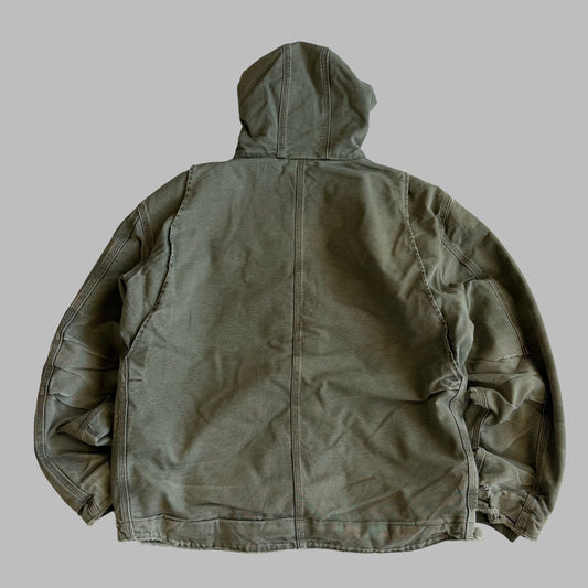 Y2K Carhartt Sherpa-lined Hooded Work Jacket - XL