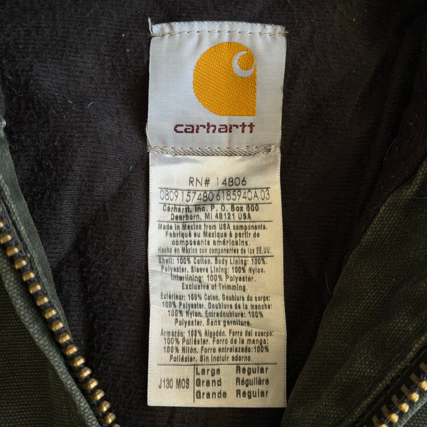 Y2K Carhartt Heavyweight Hooded Active Jacket - L