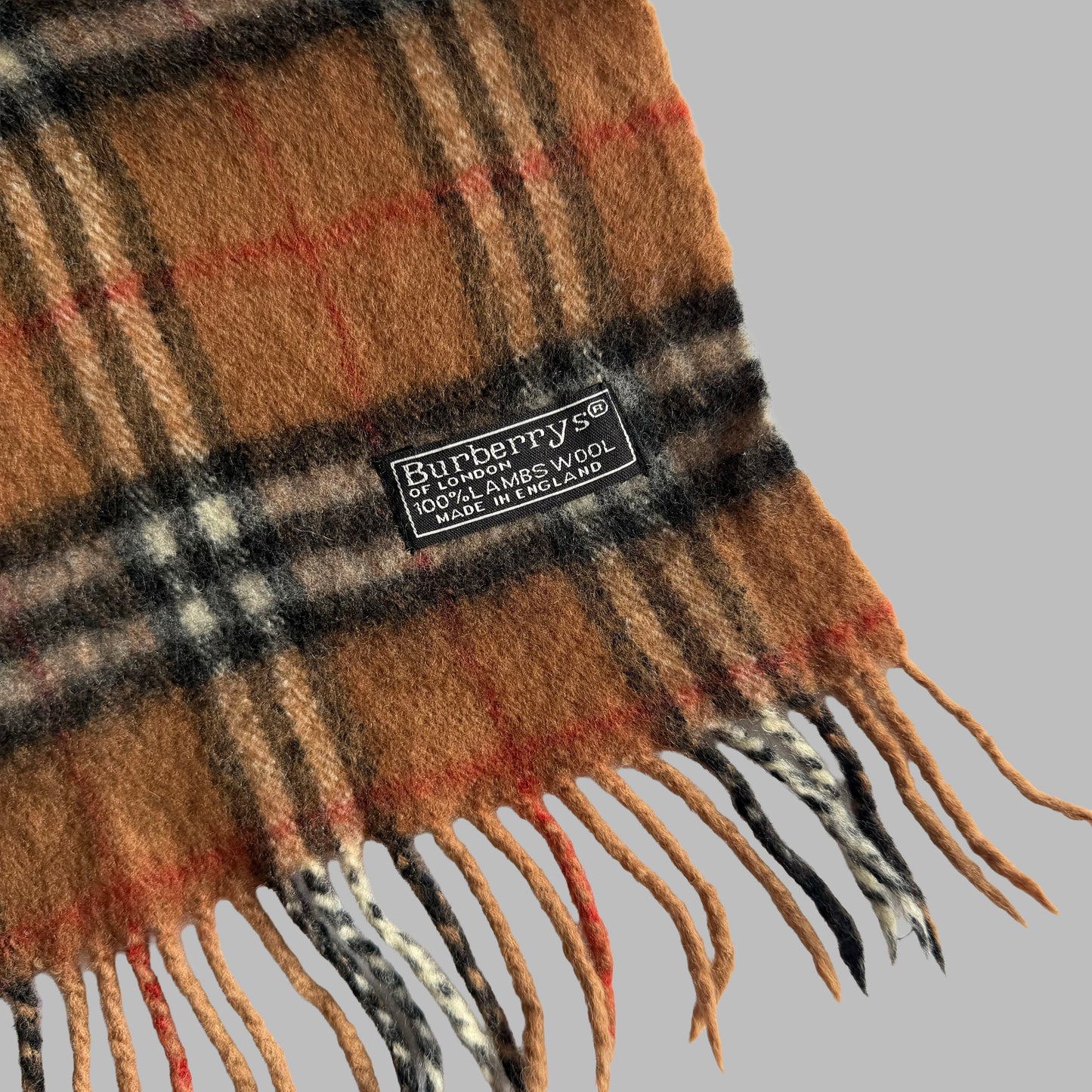 90s Burberry Lambswool Nova Check Scarf