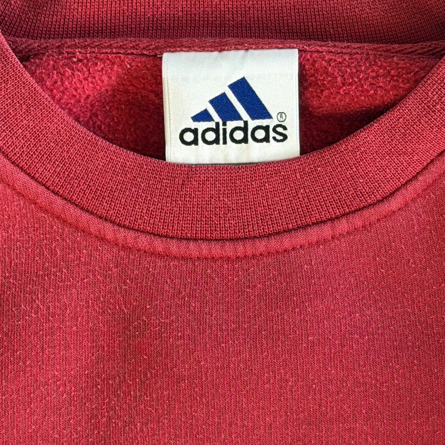 90s Adidas Three Stripe Sweatshirt - Medium