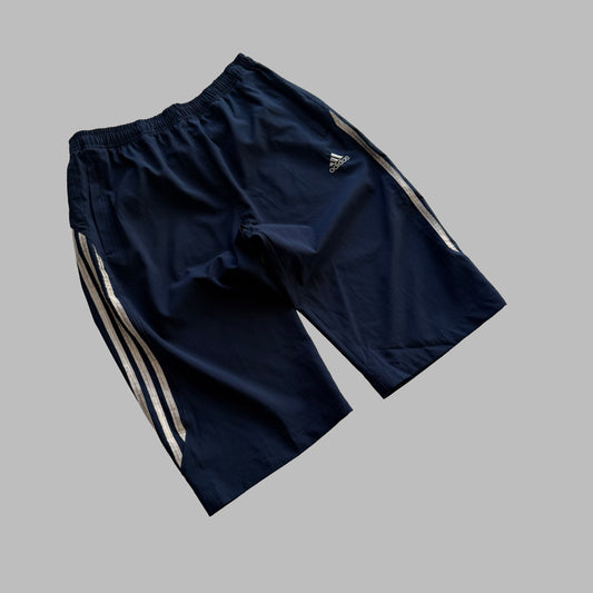 Y2K Adidas Three Stripe Baggy Capris - M