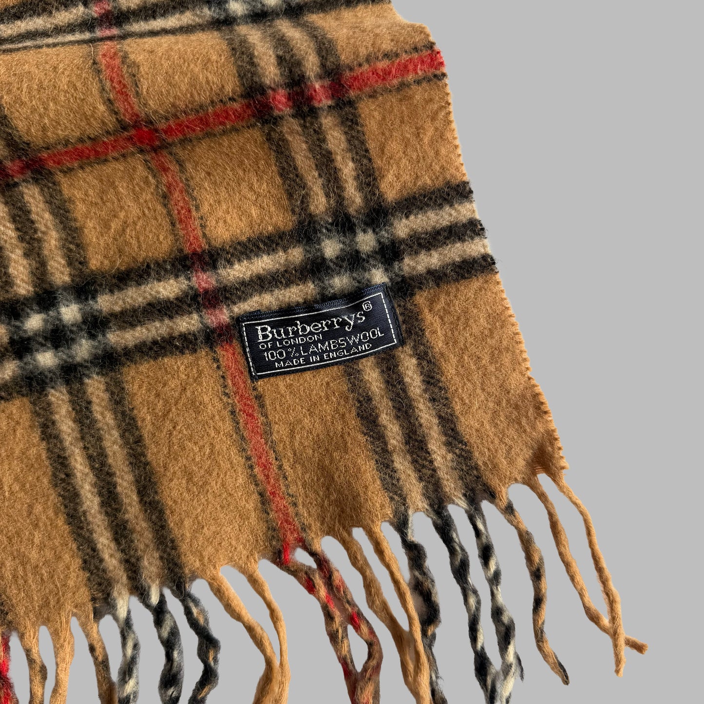 90s Burberry Lambswool Nova Check Scarf