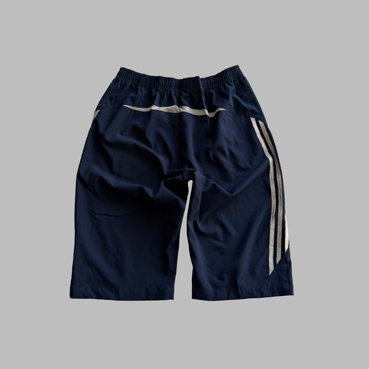 Y2K Adidas Three Stripe Baggy Capris - M