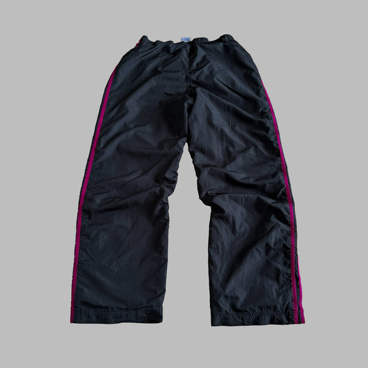 Y2K Adidas Three Stripe Wide Leg Track Pants - L