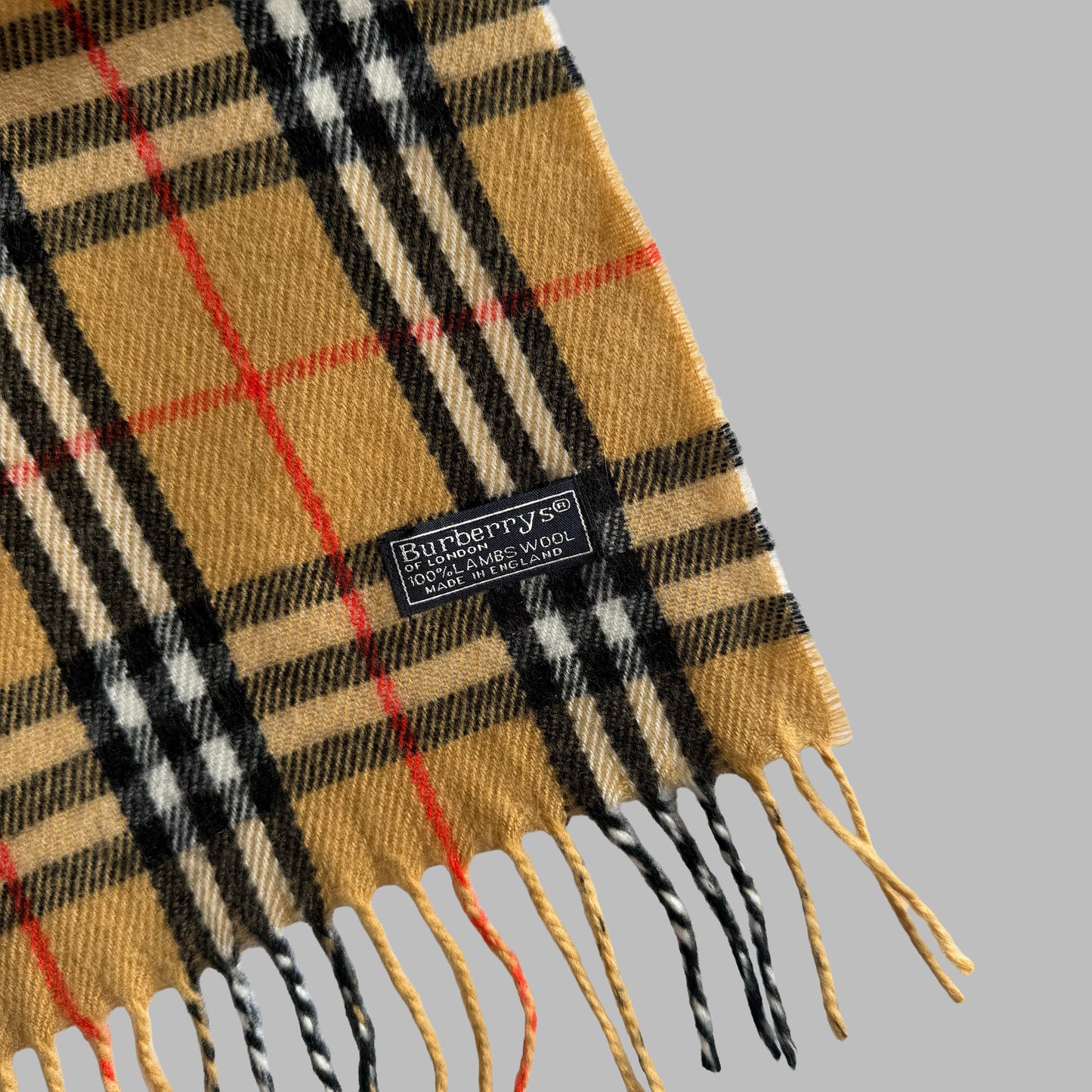 90s Burberry Lambswool Nova Check Scarf
