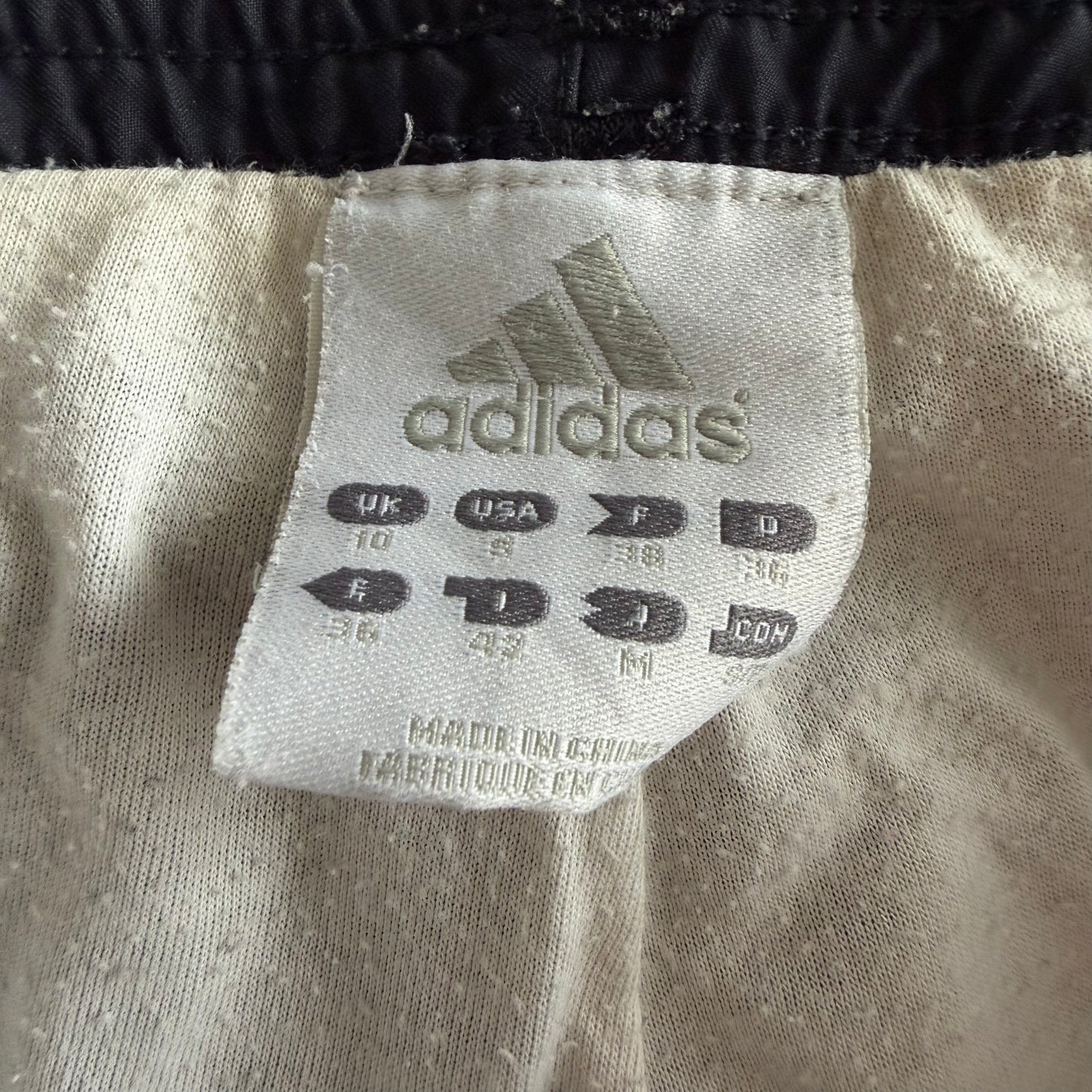 Y2K Adidas Striped Wide Leg Track Pants - S