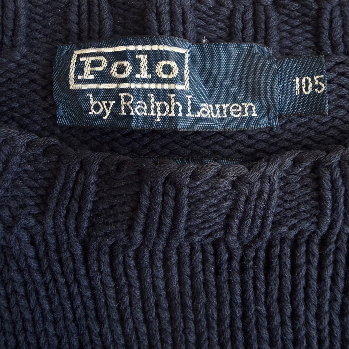 90s Polo Ralph Lauren Sitting Bear Heavy Knit - L