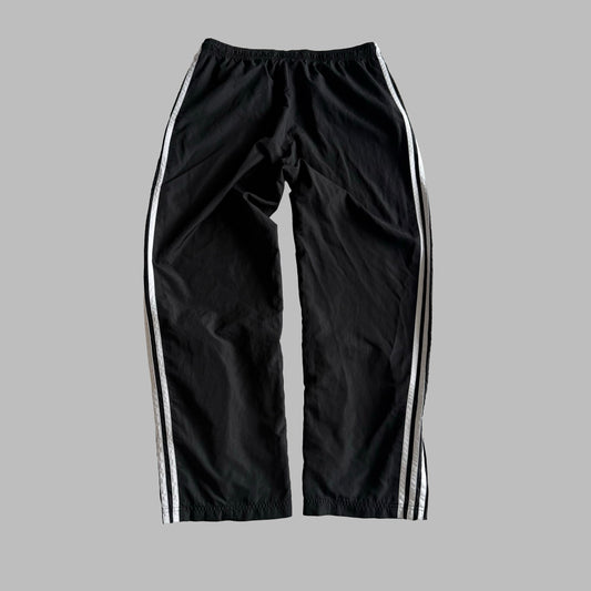Y2K Adidas Three Stripe Wide Leg Track Pants - M