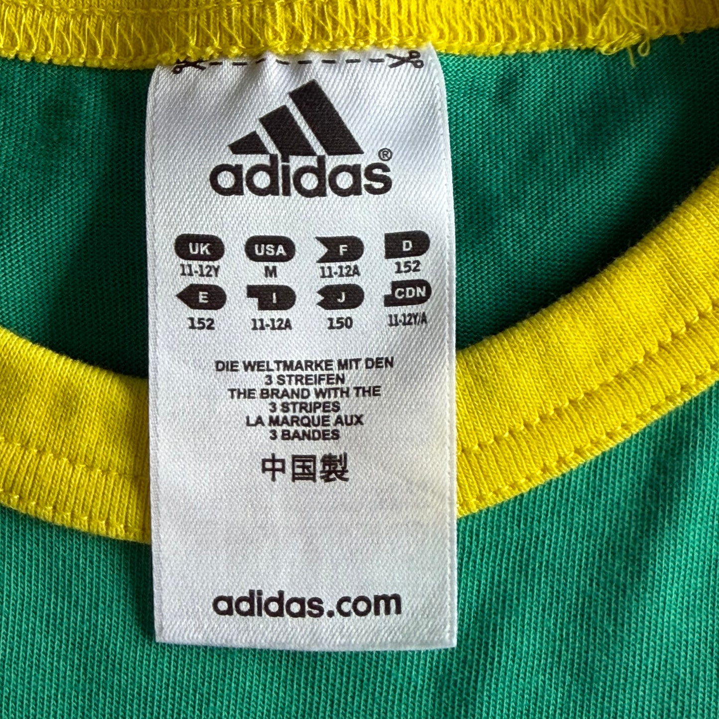 Y2K Adidas Ringer Spell Out Baby Tee - M
