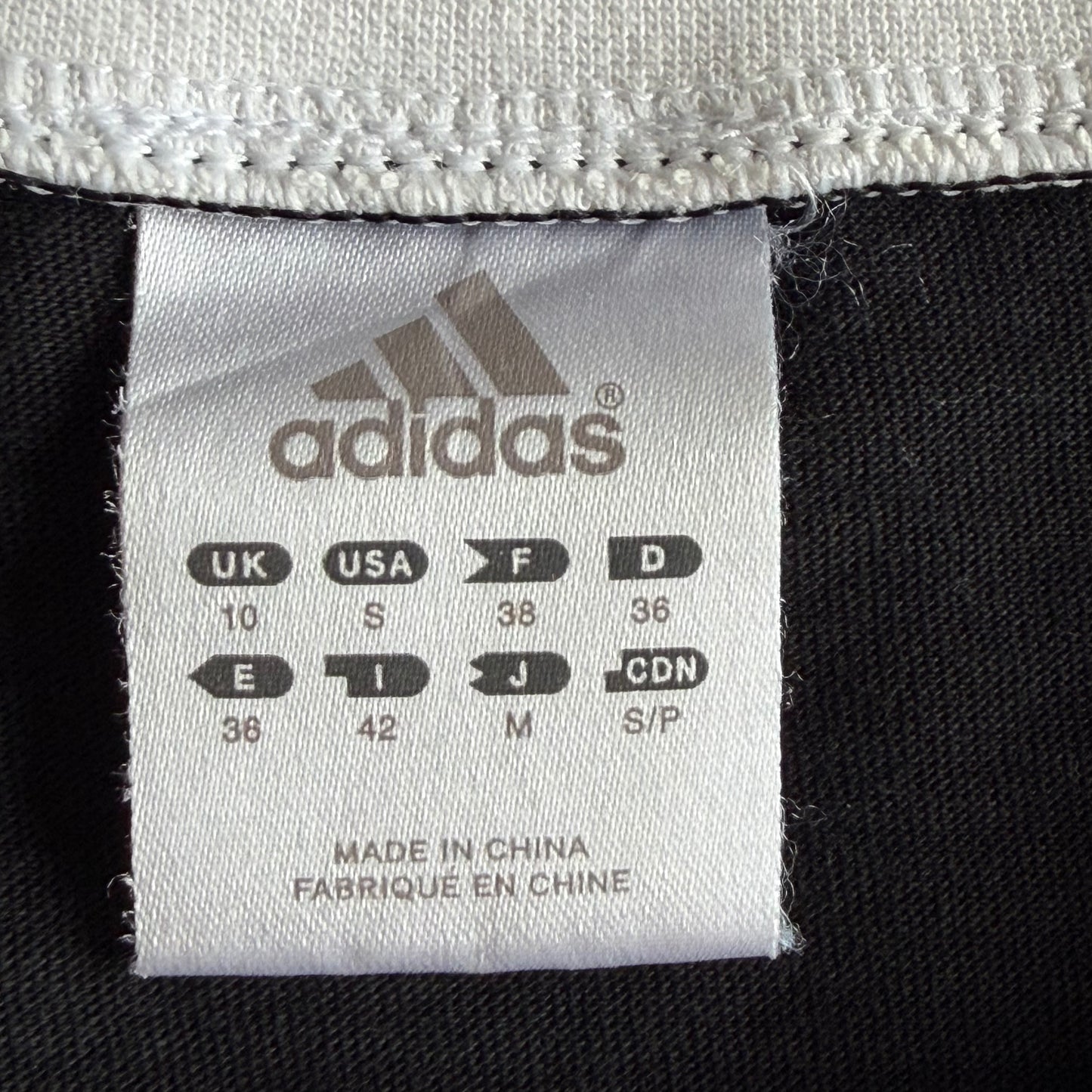 Y2K Adidas Three Stripe Ringer Baby Tee - S