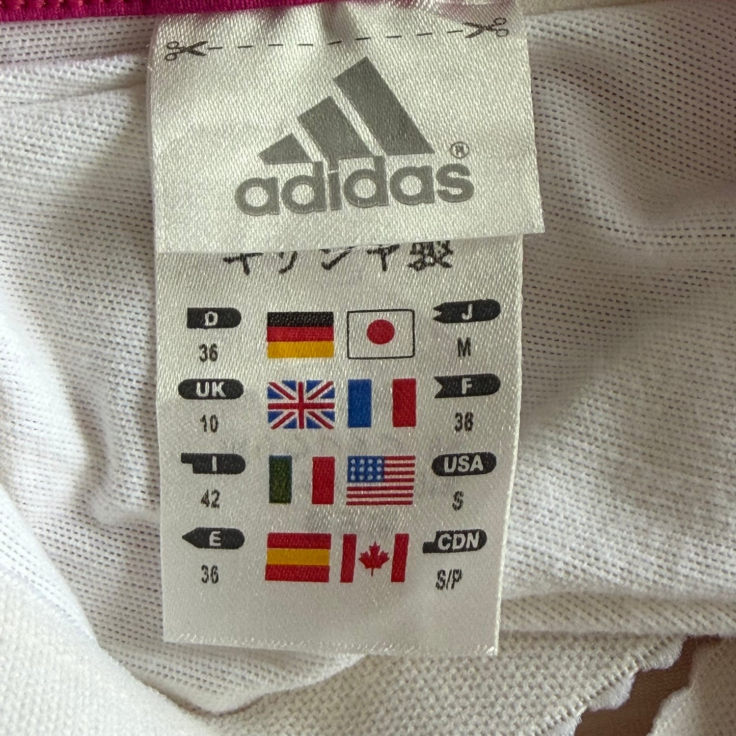 Y2K Adidas Striped Cross Back Activewear Tank - M