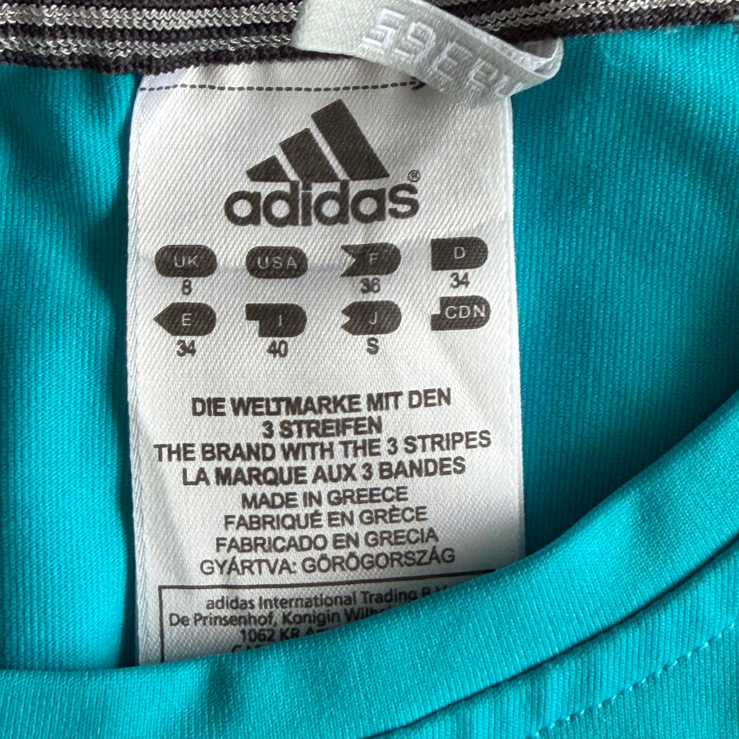 Y2K Adidas Three Stipe Synched Activewear Top - S