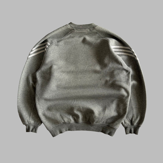 90s Adidas Three Stripe Sweatshirt - Large