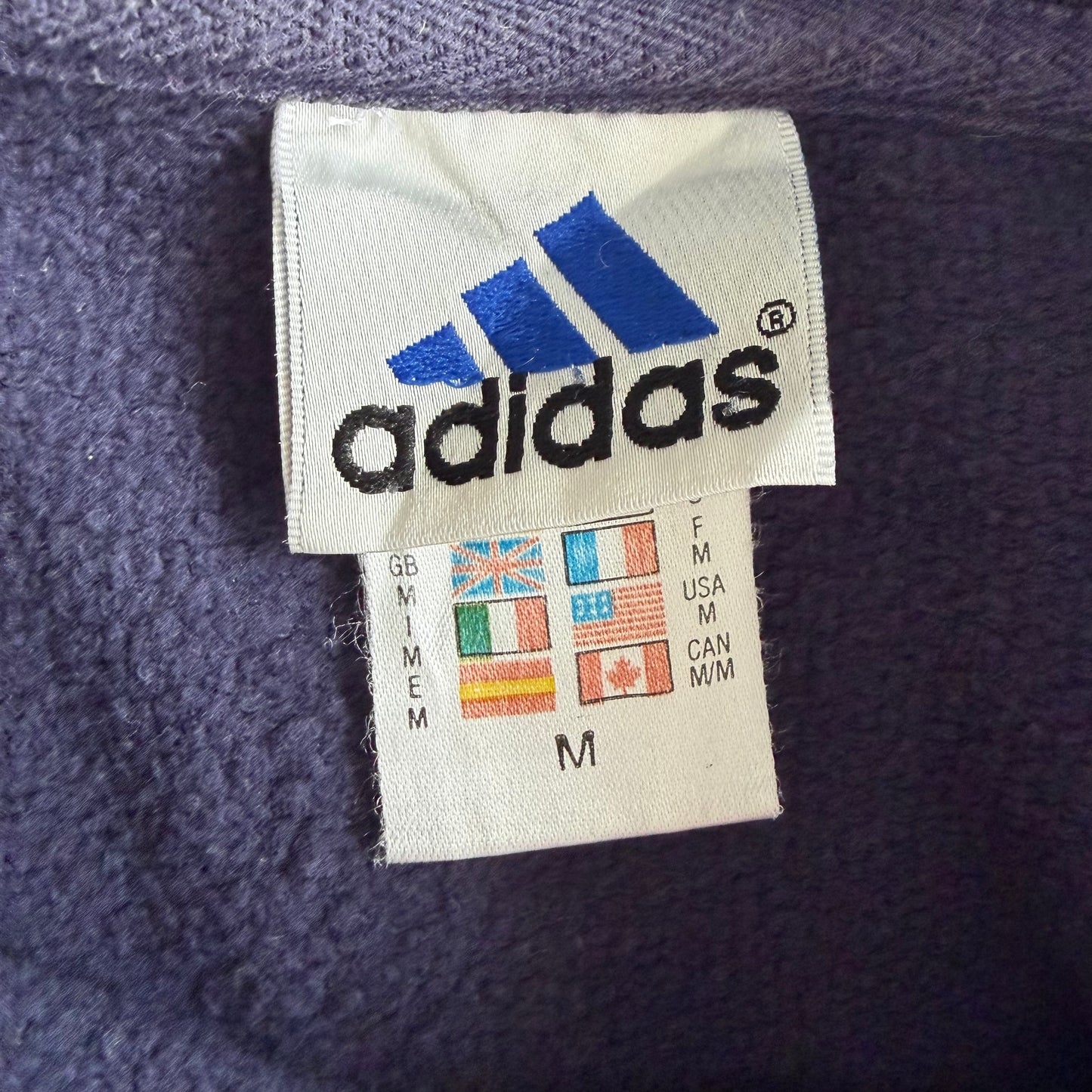 90s Adidas Three Stripe Sweatshirt - Medium