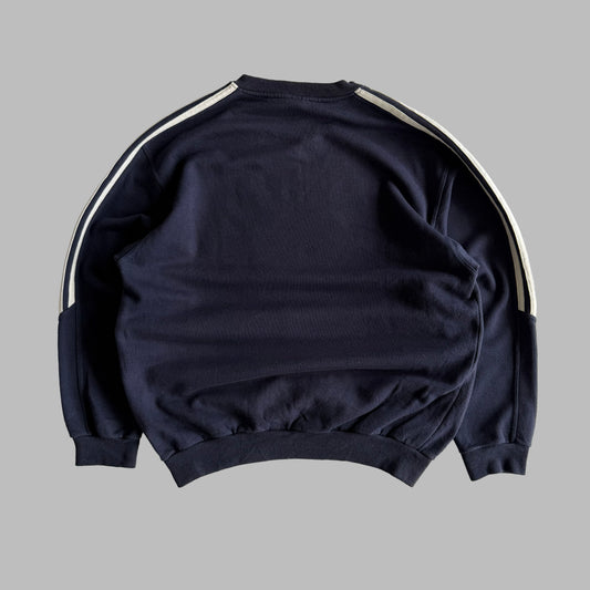 90s Adidas Three Stripe Sweatshirt - Medium
