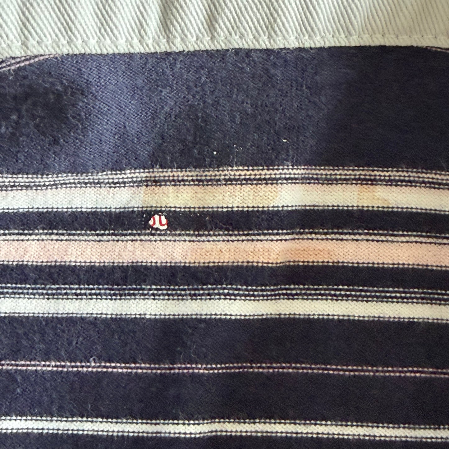 Puma Striped 3/4 Sleeve Polo Top - S