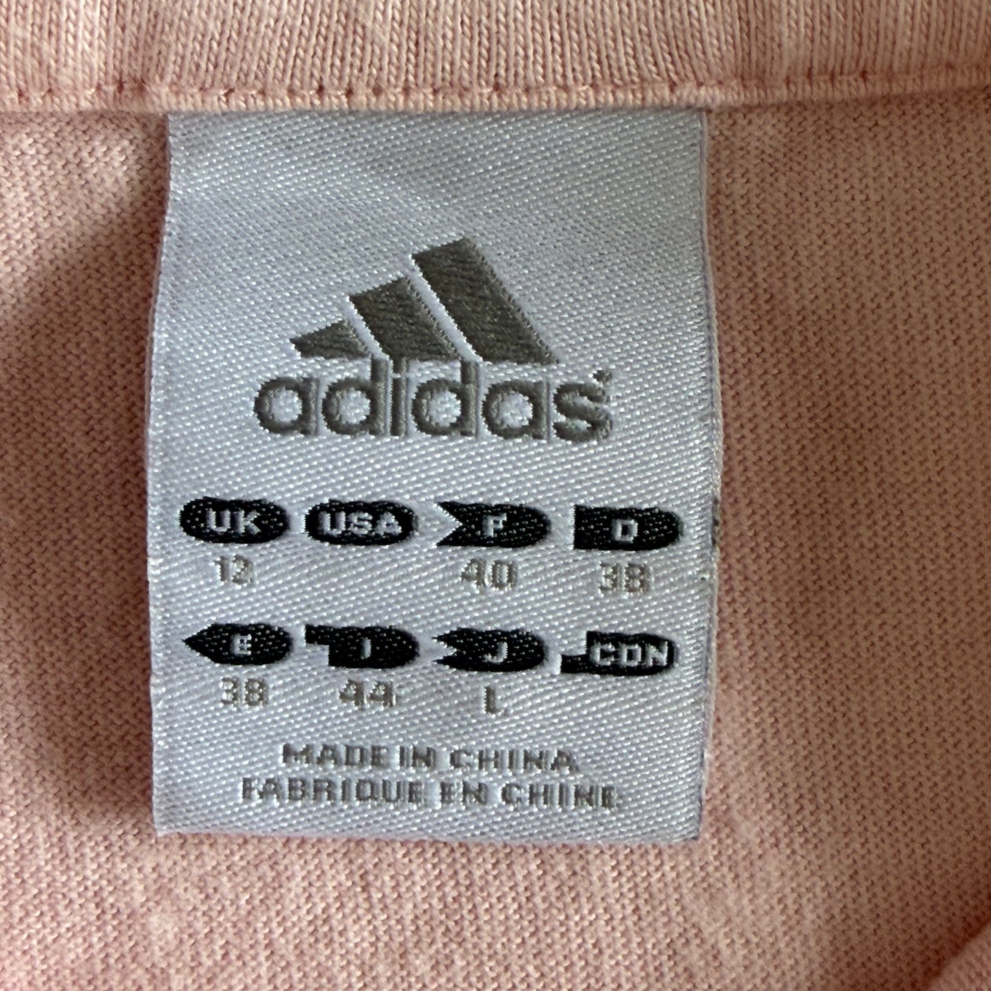 Y2K Adidas Spell Out Polo Top - L
