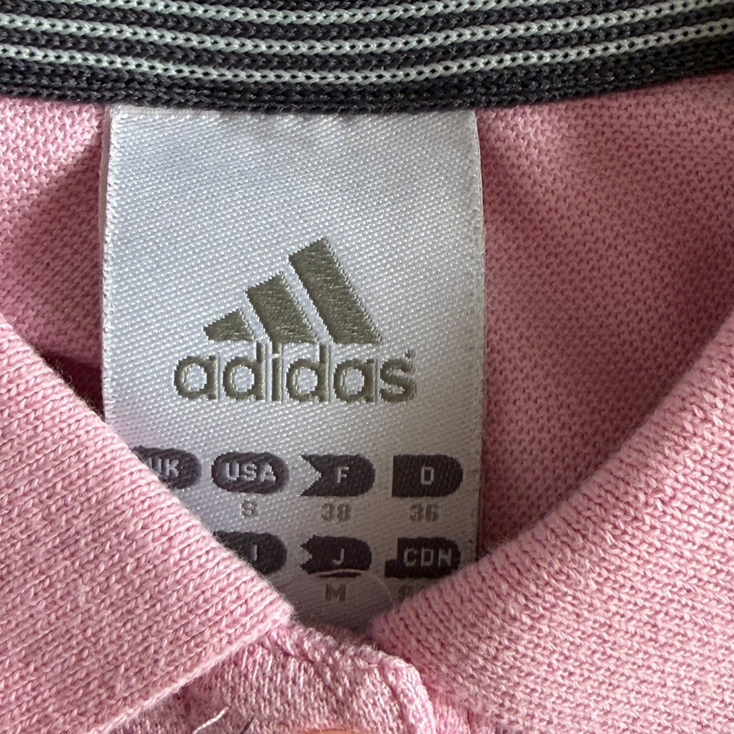 Y2K Adidas Cap Sleeve Polo Top - S