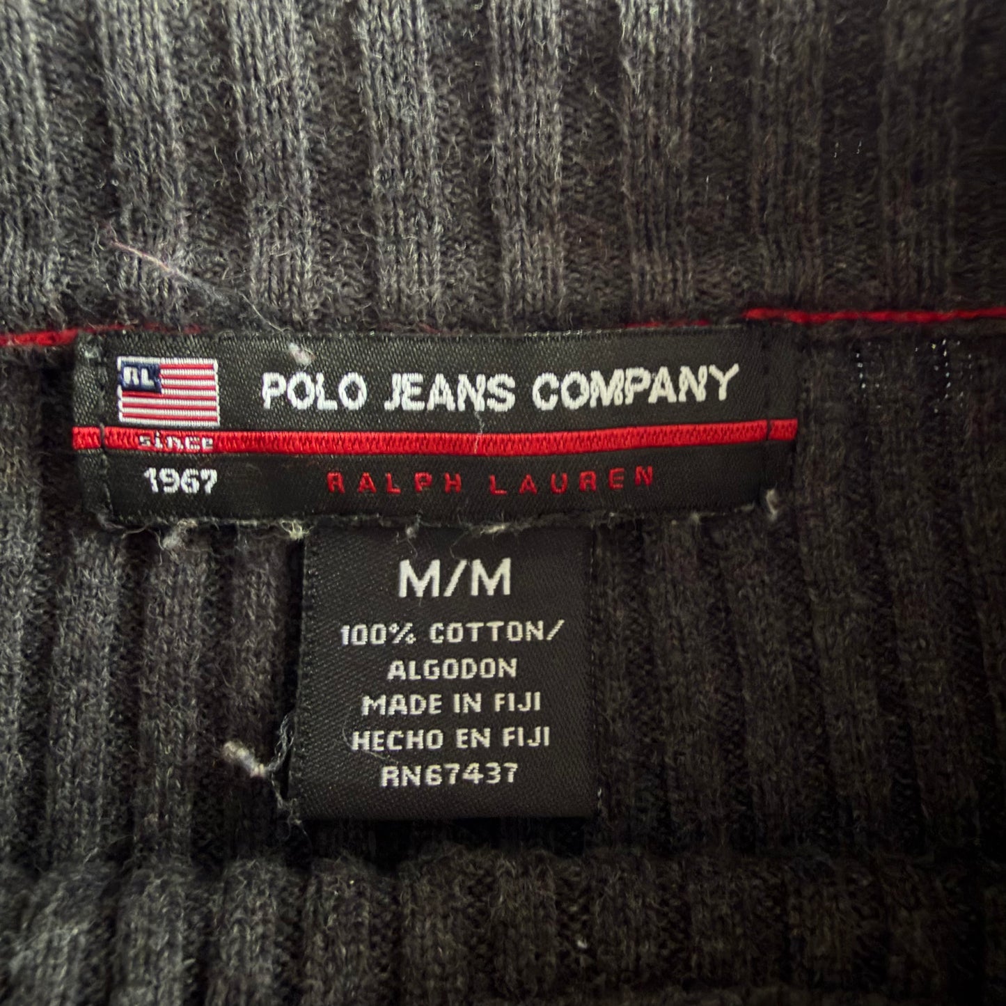 Y2K Ralph Lauren Polo Jeans Ribbed Pullover - M