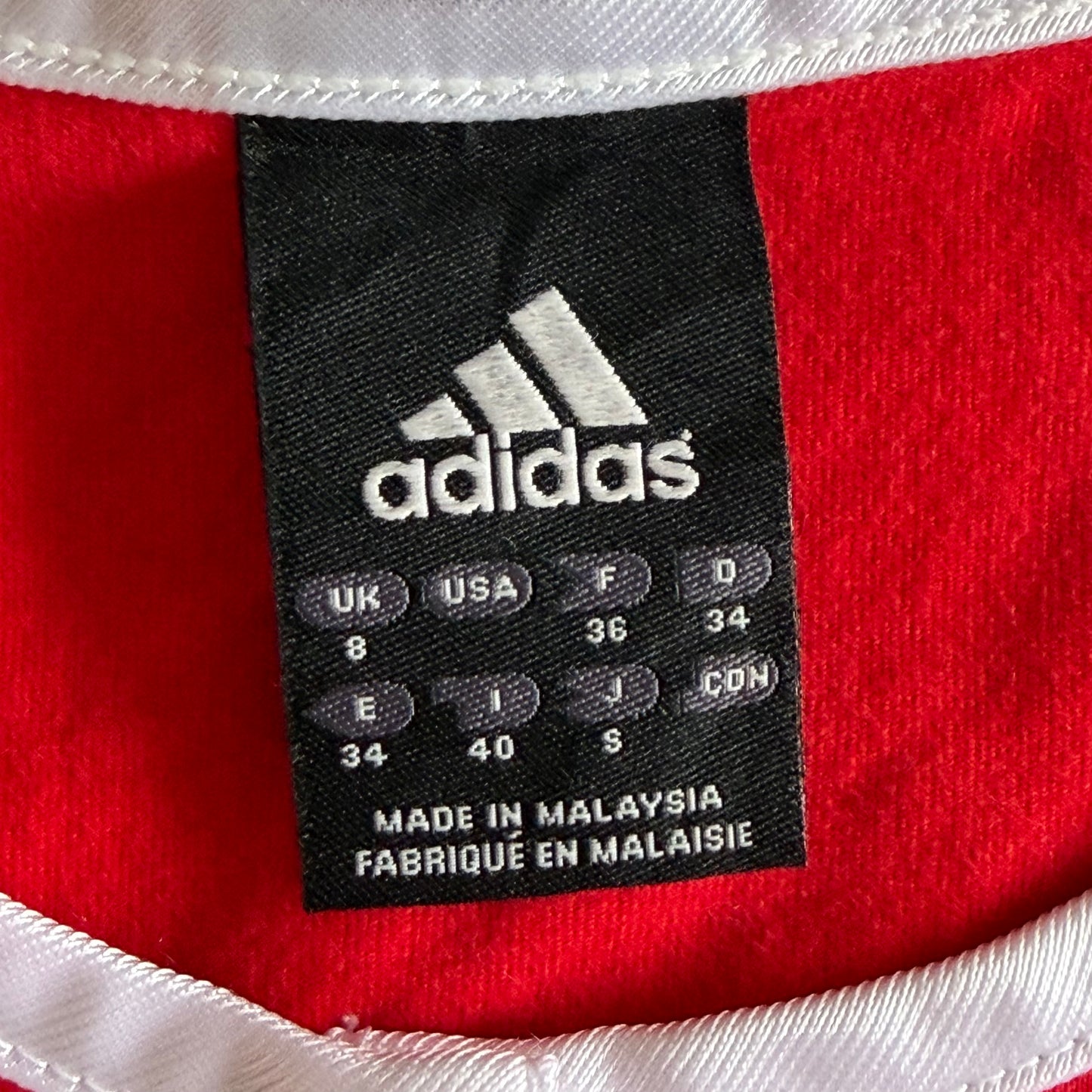 Y2K Adidas Button Front Fitted Top - M