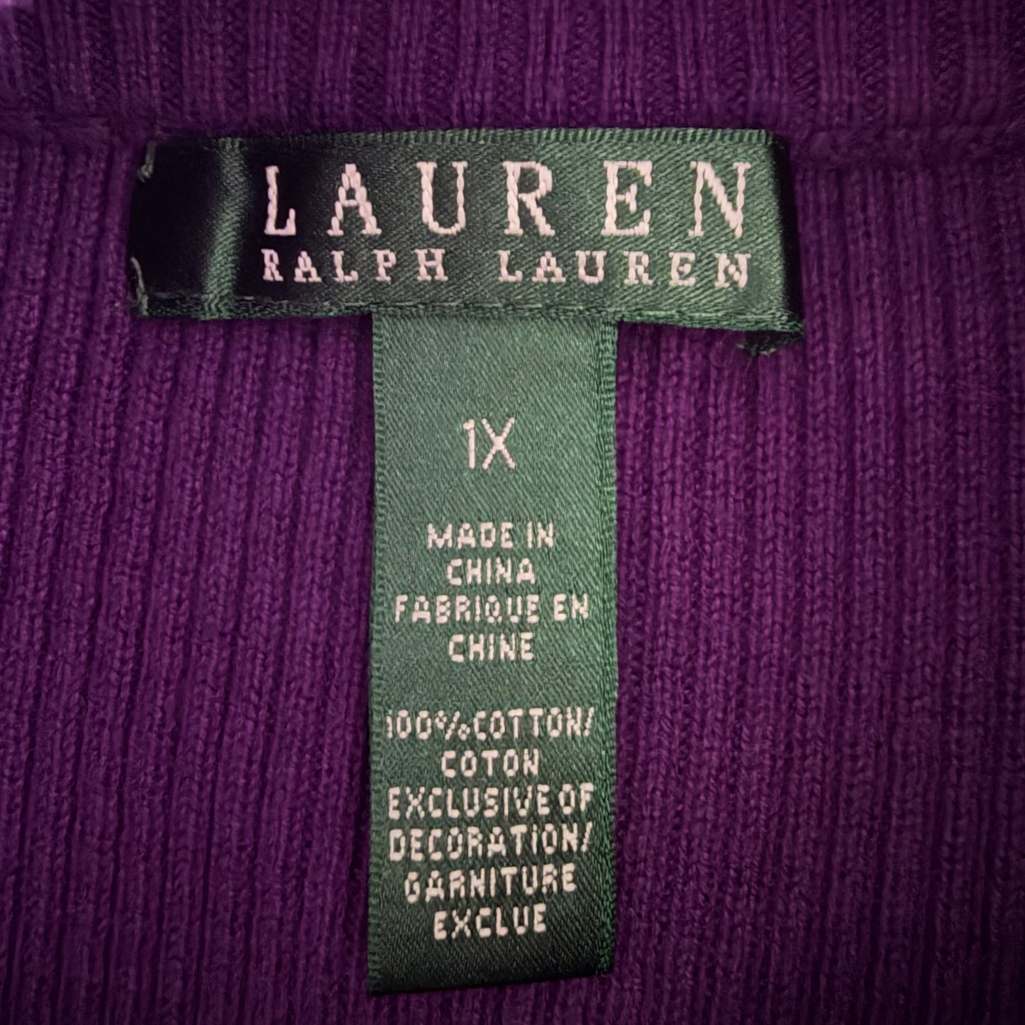 Y2K Polo Ralph Lauren Ribbed Knit - L