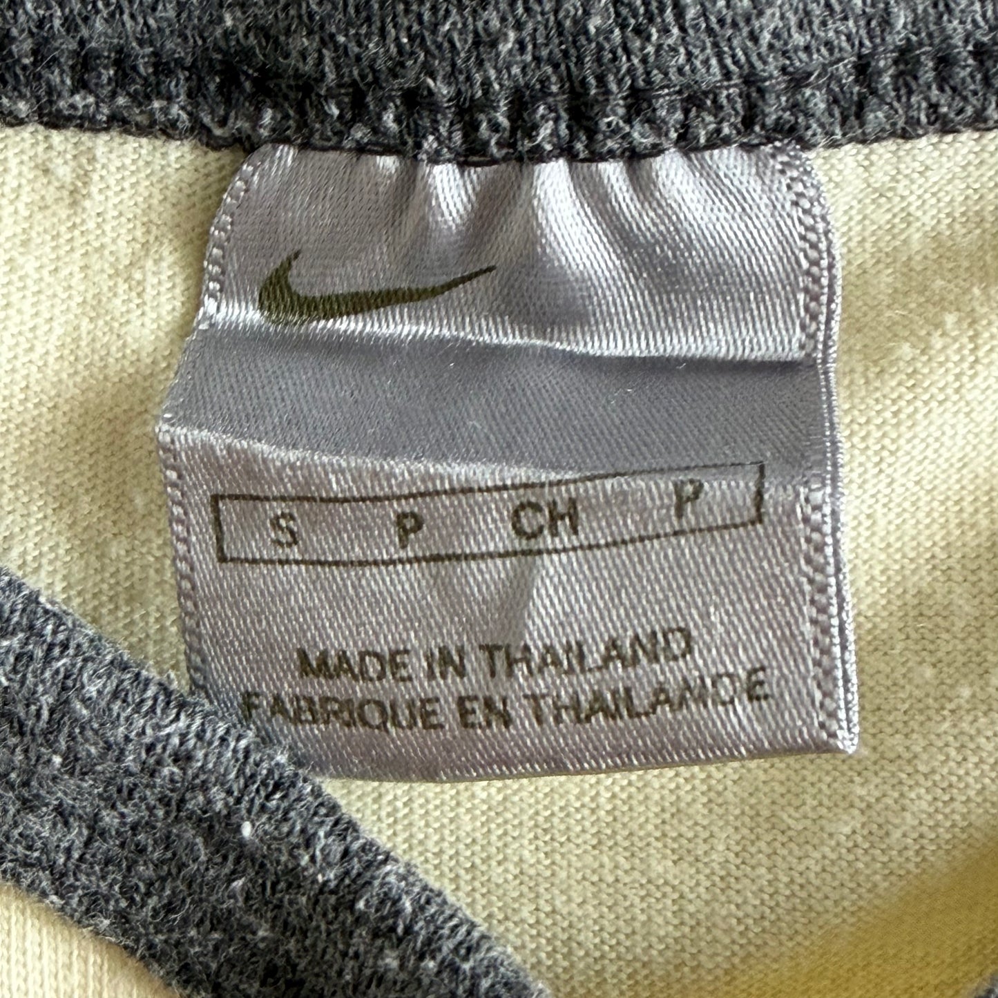 Y2K Nike Spell Out Ringer Baby Tee - S