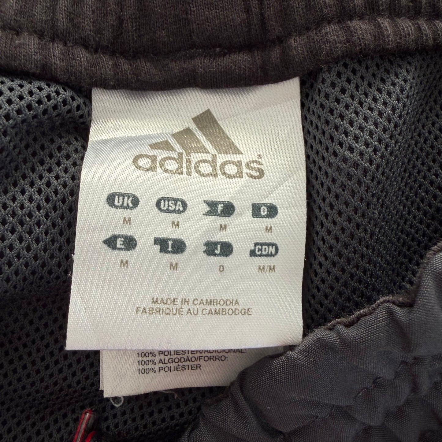 Y2K Adidas Three Stripe Baggy Track Pants - M