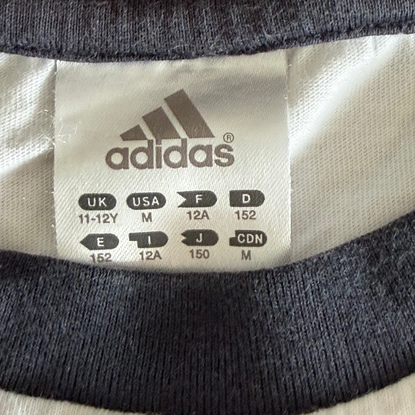 Y2K Adidas Spell Out Ringer Long Sleeve - XS