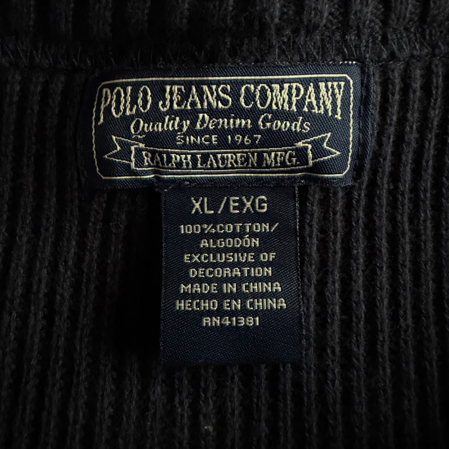 Y2K Ralph Lauren Polo Jeans Quarter Zip - XL