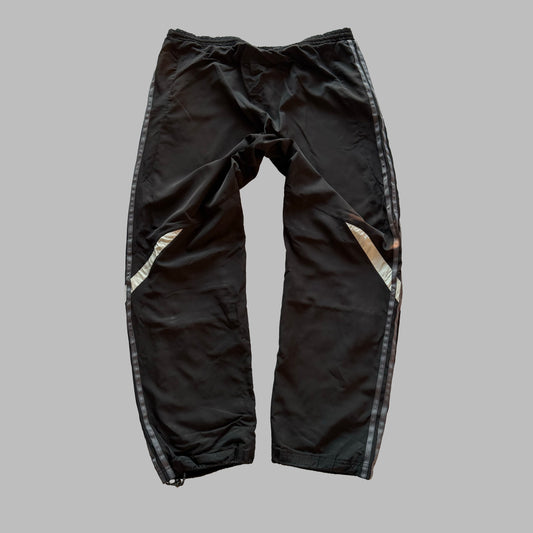 Y2K Adidas Three Stripe Baggy Track Pants - L