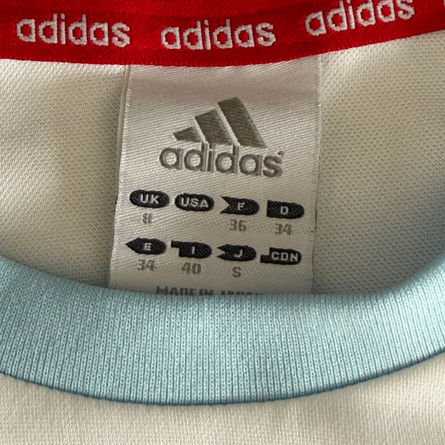 Y2K Adidas Three Stripe Lightweight Baby Tee - M