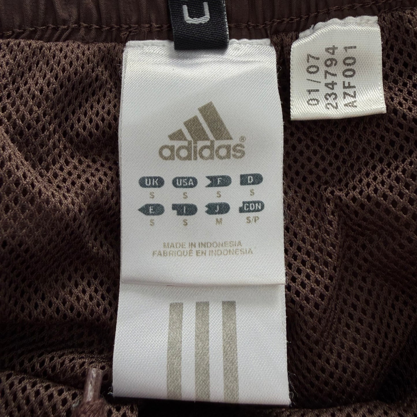 Y2K Adidas Three Stripe Wide Leg Track Pants - S
