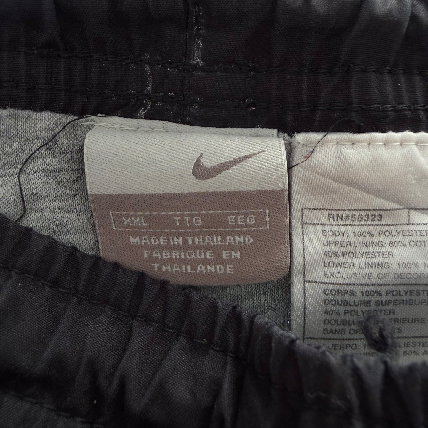 Y2K Nike Wide Leg Striped Spell Out Track Pants - XXL
