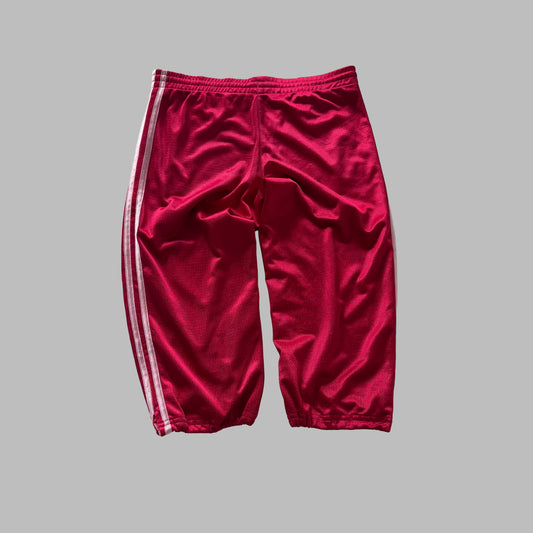 Y2K Adidas Three Stripe 3/4 Length Basketball Shorts - M
