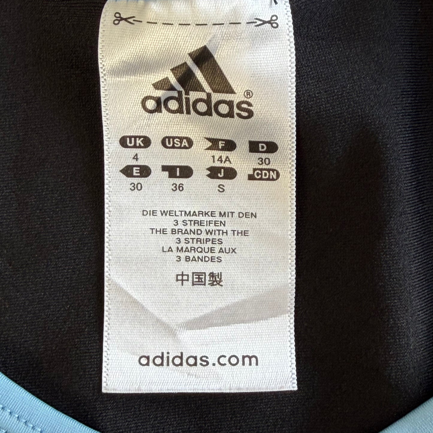 Y2K Adidas Three Striped Fitted Activewear Top - S
