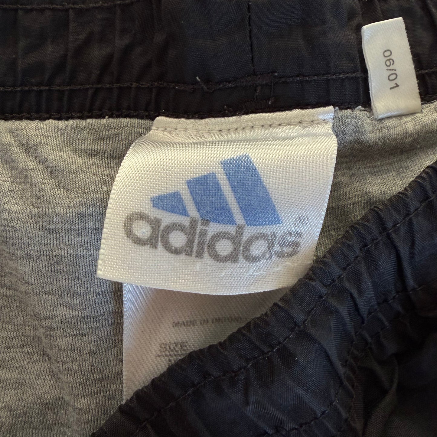 90s Adidas Three Stripe Wide Leg Track Pants - M