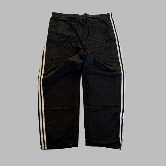 90s Adidas Three Stripe Wide Leg Track Pants - M