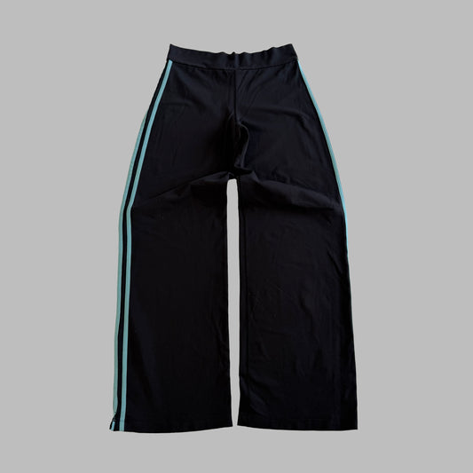 Y2K Adidas Three Stripe Wide Leg Activewear Pants - M/L