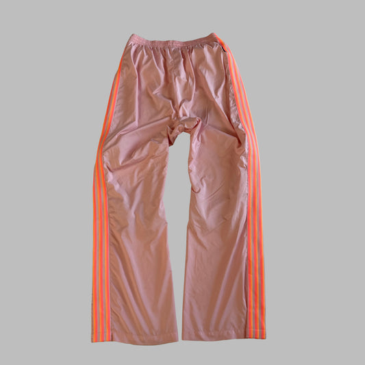 Y2K Adidas Three Stripe Wide Leg Track Pants - M