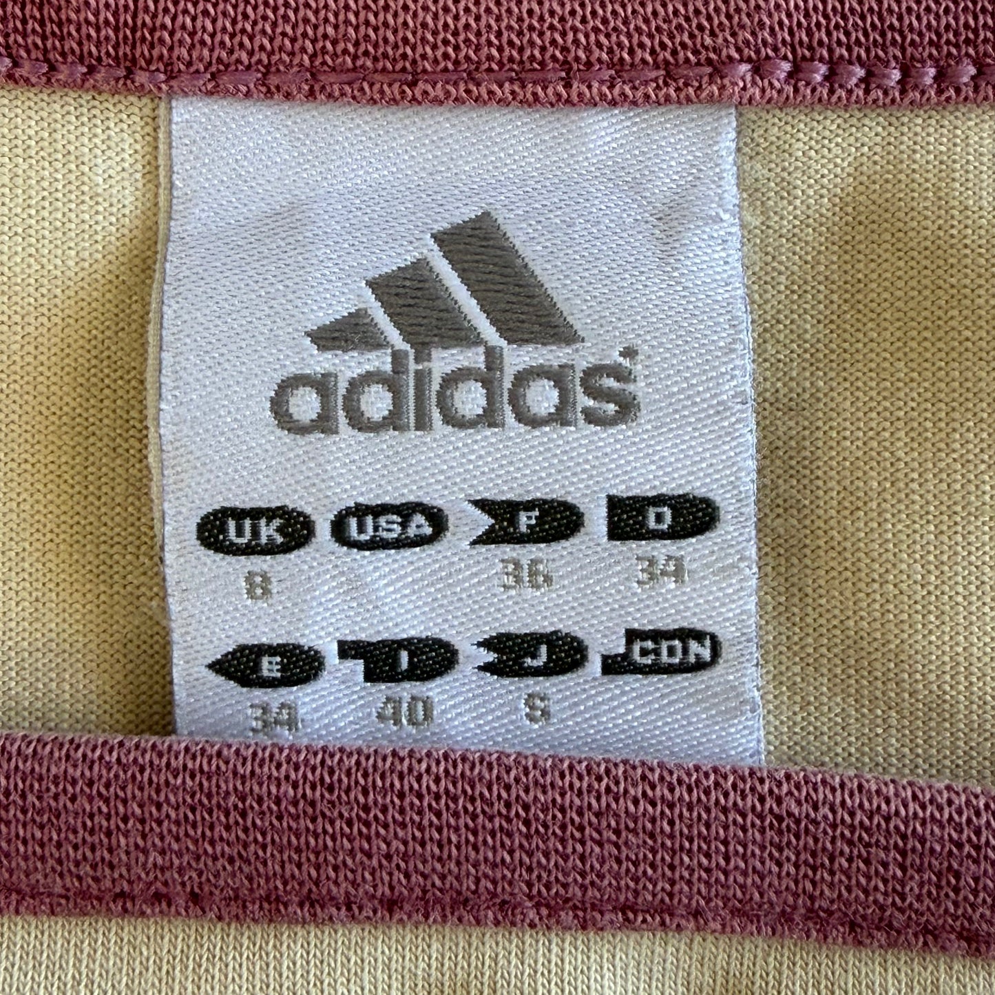 Y2K Adidas Asymmetrical Three Stripe Baby Tee - M