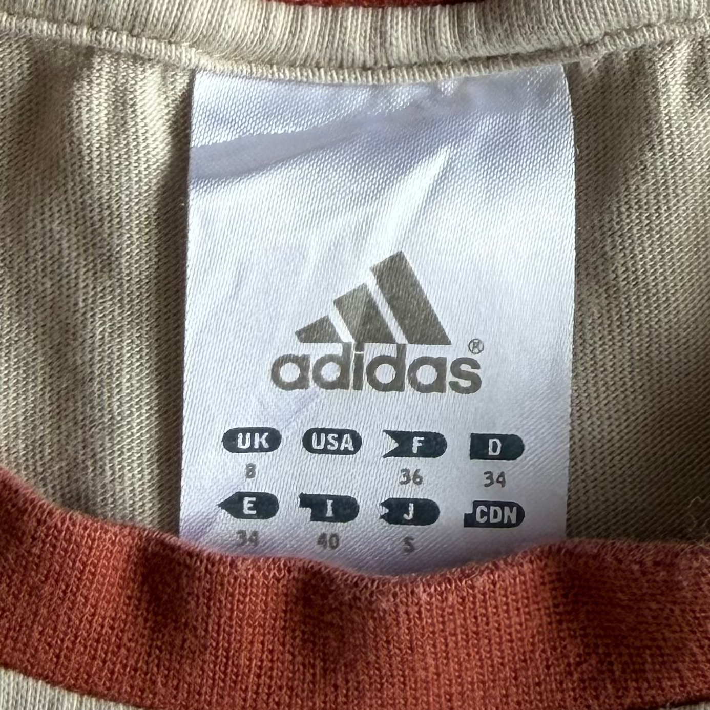 Y2K Adidas Spell Out Ringer Baby Tee - S